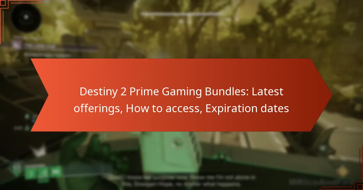 Destiny 2 Prime Gaming Bundles: Latest offerings, How to access, Expiration dates